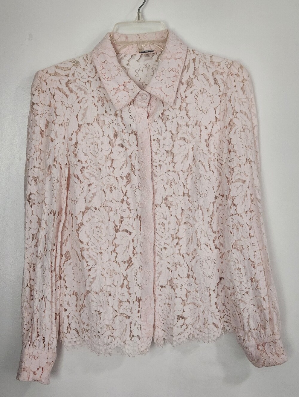 Elie Tahari Pink Lace Blouse Size Small Elegant